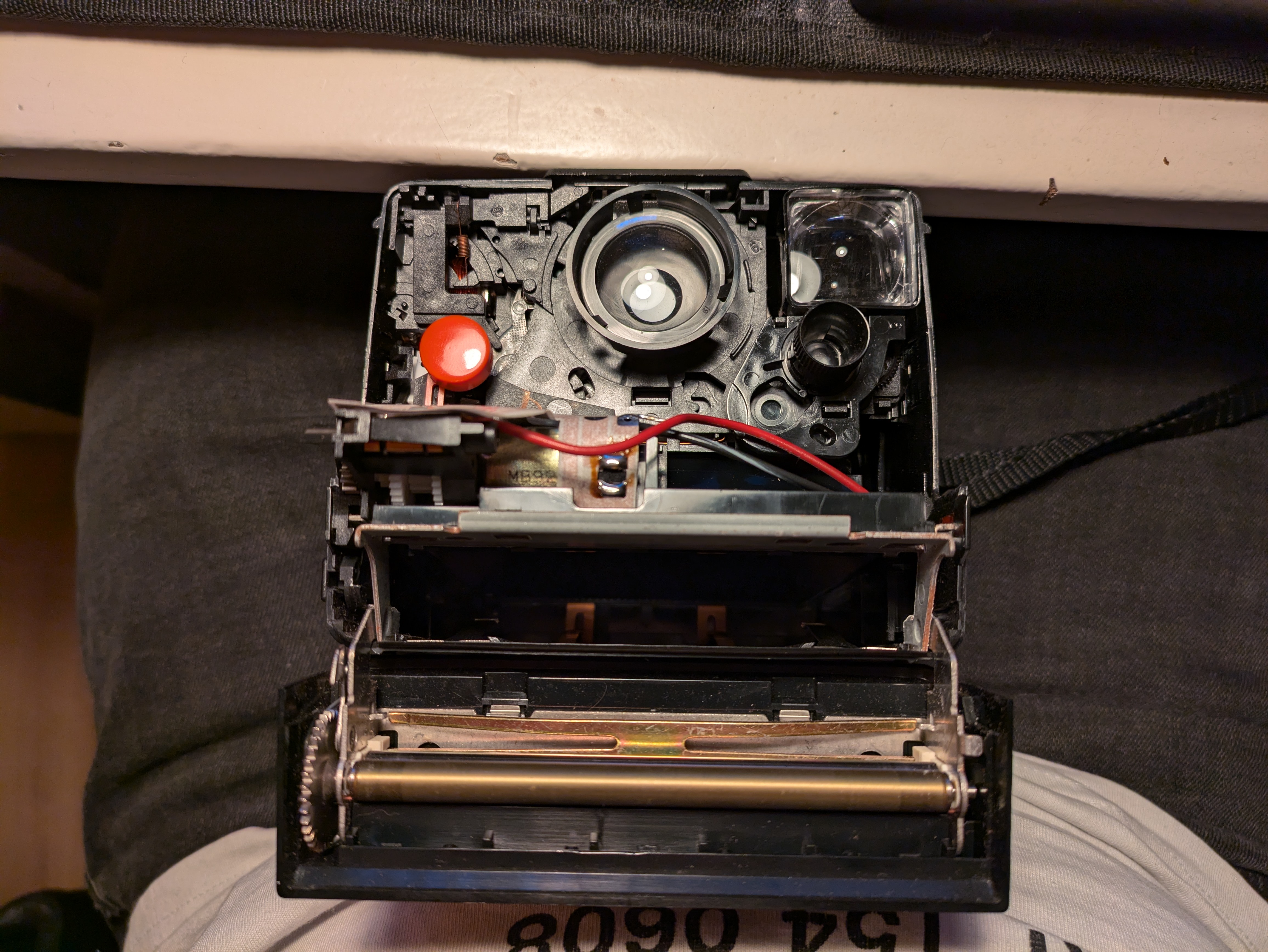 The Polaroid 1000, with its face plate removed.